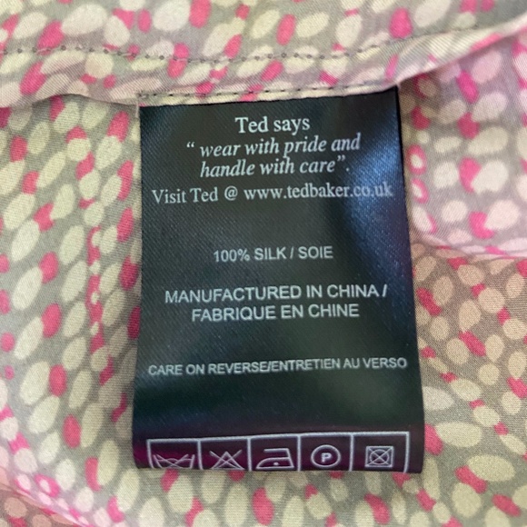 Ted Baker Silk Tank Shell Shirt Top Blouse Size 4 - Picture 5 of 8